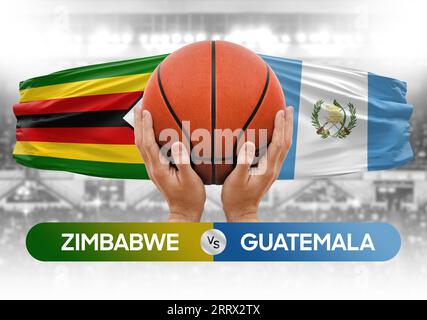 Zimbabwe vs Guatemala équipe nationale de basket-ball match match compétition Cup image conceptuelle Banque D'Images