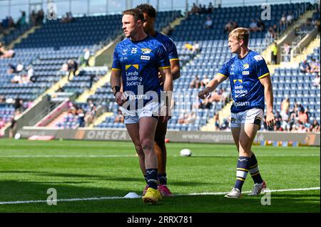 James Donaldson #25 de Leeds Rhinos lors de l'échauffement avant le match de la Betfred Super League Round 25 Leeds Rhinos vs Wigan Warriors au Headingley Stadium, Leeds, Royaume-Uni, le 9 septembre 2023 (photo de Craig Cresswell/News Images) Banque D'Images