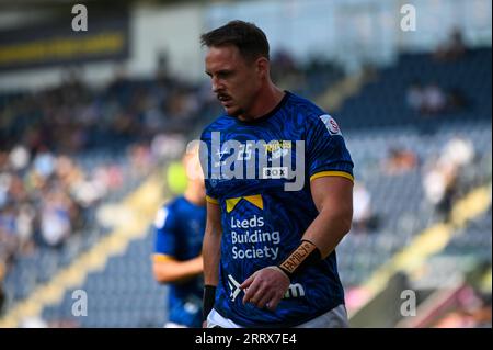 James Donaldson #25 de Leeds Rhinos lors de l'échauffement avant le match de la Betfred Super League Round 25 Leeds Rhinos vs Wigan Warriors au Headingley Stadium, Leeds, Royaume-Uni, le 9 septembre 2023 (photo de Craig Cresswell/News Images) Banque D'Images