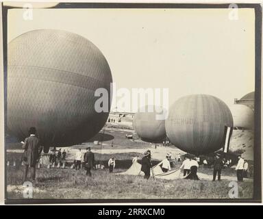 La troisième course de montgolfières Gordon Bennett, 10-Oct-1908 , la plus ancienne course de montgolfières au monde, et est considérée comme le premier événement mondial de la course de montgolfières. Banque D'Images