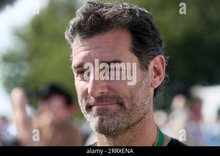 Goodwood, West Sussex, Royaume-Uni. 9 septembre 2023. Mark Webber ancien pilote de F1 au Goodwood Revival à Goodwood, West Sussex, Royaume-Uni. © Malcolm Greig/Alamy Live News Banque D'Images