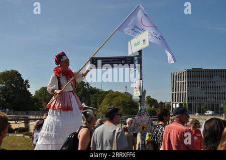 Berlin, Allemagne. 09 septembre 2023. La célébration de la société civile dans la capitale allemande, où le palais présidentiel Bellevue sera ouvert aux visiteurs dans le cadre des célébrations, le 9 septembre 2023, Berlin, Allemagne. Crédit : Ales Zapotocky/CTK photo/Alamy Live News Banque D'Images