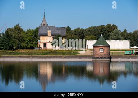 Usine de filtration historique sur l'île Elbe de Kaltehofe à Hambourg Banque D'Images