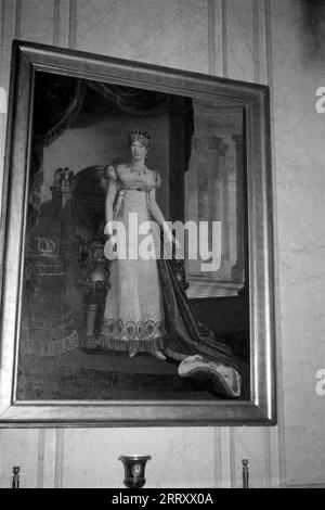 Gemälde der zweiten Ehefrau Napoleon Bonapartes, Marie-Louise von Österreich im Schloss Fontainebleau, 1962. Peinture de la seconde épouse de Napoléon Bonaparte, Marie-Louise d'Autriche au château de Fontainebleau, 1962. Banque D'Images