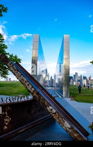 Monument de 9-11 à Liberty State Park, Jersey City, New Jersey Banque D'Images