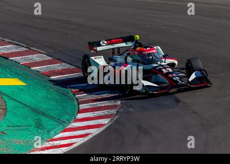 Monterey, Californie, États-Unis. 7 septembre 2023. DAVID MALUKAS (18), pilote de la série INDYCAR, de Chicago, Illinois, voyage dans les virages lors d'une séance d'essais pour le Grand Prix Firestone de Monterey au WeatherTech Raceway Laguna Seca à Monterey CA. (Image de crédit : © Riley S Bridges Grindstone Media/ASP) USAGE ÉDITORIAL SEULEMENT! Non destiné à UN USAGE commercial ! Banque D'Images