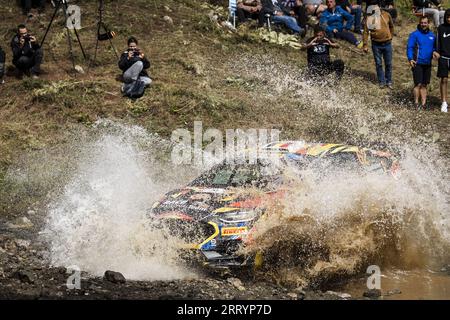 62 Tom RENSONNET (bel), Loic DUMONT (bel), FORD Fiesta Rally3, RC3, Rally3, action lors du Rallye Acropolis Grèce 2023, 10e manche du Championnat du monde des voitures de rallye WRC 2023, du 7 au 10 septembre 2023 à Lamia, Grèce Banque D'Images