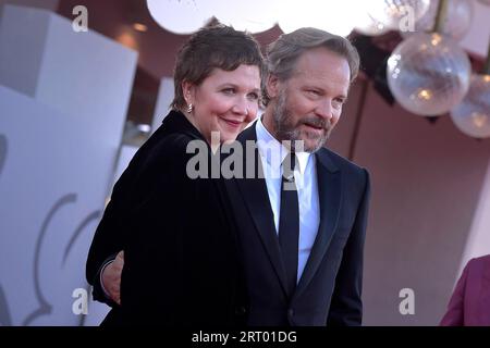 Venise, Italie. 09 septembre 2023. VENISE, ITALIE - 09 SEPTEMBRE : Peter Sarsgaard pose avec la Coppa Volpi pour le meilleur acteur pour le film "Memory" lors du photocall du vainqueur au 80e Festival International du film de Venise le 09 septembre 2023 à Venise, Italie. Crédit : dpa/Alamy Live News Banque D'Images