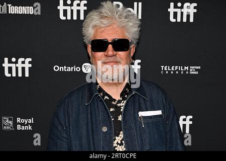 Toronto, Canada. 09 septembre 2023. Pedro Almodovar a assisté à un photocall au Festival international du film de Toronto à Toronto, Canada, le 9 septembre 2023. Photo Julien Reynaud/APS-Medias/ABACAPRESS.COM crédit : Abaca Press/Alamy Live News Banque D'Images