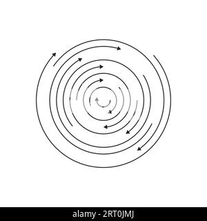 Faire tourner les flèches dans le sens des aiguilles d'une montre Illustration de Vecteur