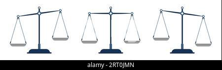 Balances Balance Balance design plat trois variantes différentes Illustration de Vecteur