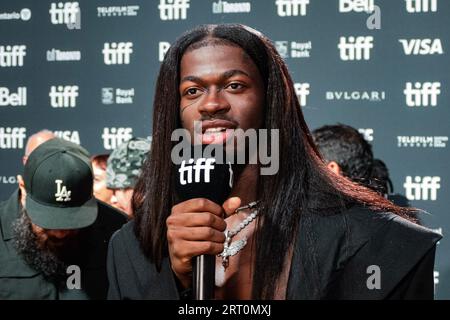 Toronto, Ontario, Canada. 9 septembre 2023. Le rappeur américain Lil NAS X participe au Festival international du film de Toronto le samedi 9 septembre 2023. (Image de crédit : © Winston Tang/ZUMA Press Wire) USAGE ÉDITORIAL SEULEMENT! Non destiné à UN USAGE commercial ! Crédit : ZUMA Press, Inc./Alamy Live News Banque D'Images