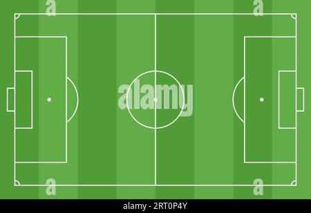 Vue de dessus du terrain de football ou de football Illustration de Vecteur
