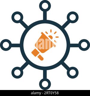Icône de marketing viral. symbole pour une utilisation sur les applications mobiles, les médias imprimés et la conception web ou tout type de projets de conception. Illustration de Vecteur