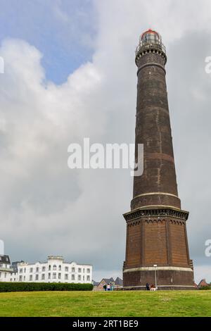 Nouveau phare sur Borkum, îles de la Frise orientale, Allemagne Banque D'Images