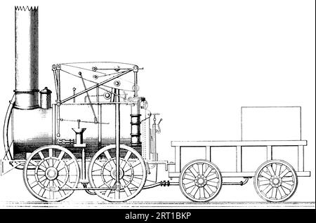 La Stourbridge Lion était une locomotive ferroviaire à vapeur. C'était la première locomotive construite à l'étranger à être exploitée aux États-Unis, et l'une des premières locomotives à fonctionner en dehors de la Grande-Bretagne. Il tire son nom du visage du lion peint sur le devant, et de Stourbridge en Angleterre, où il a été fabriqué par la firme Foster, Rastrick and Company en 1829 Banque D'Images