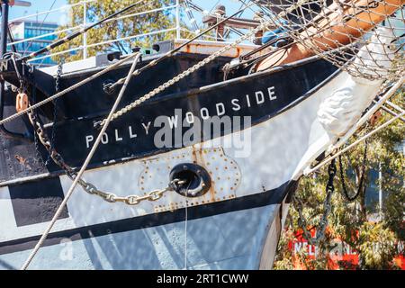 MELBOURNE, AUSTRALIE, 31 OCTOBRE 2021 : le Polly Woodside est une barque à coque en fer construite à Belfast, à trois mâts, conservée à Melbourne et en formation Banque D'Images