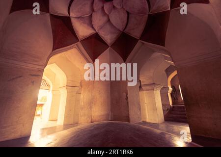 Palais de Thanjavur Maratha à Tanjore, Tamil Nadu, Inde du Sud le jour des pluies Banque D'Images