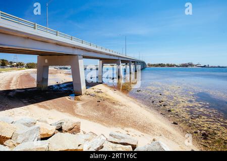 Le pont traversant San Remo à Philip Island à Victoria, Australie Banque D'Images