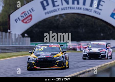 Melbourne, Australie. 10 septembre 2023. ZAC Soutar (110) au volant de l'Audi RS3 LMS TCR pour Team Soutar Motorsport lors de la Supercheap Auto TCR Australia Series au Speedseries Motorsport Championship Round 6 de Shannon dans le circuit international de Sandown. Crédit : Santanu Banik/Alamy Live News Banque D'Images