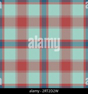 Fond de texture à carreaux de vecteur tartan de tissu avec un motif textile vérifier sans couture dans des couleurs pastel et rouge. Illustration de Vecteur