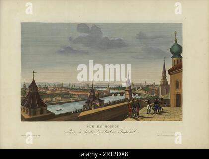 Vue de Moscou, prise &#xe0 ; droite du balcon imp&#xe9;rial, 1817-1824. Collection privée. Banque D'Images