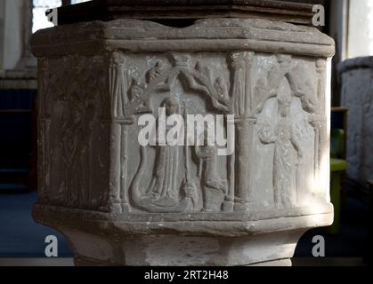 La police, St. Marguerite d'Antioch Church, Stoke Golding, Leicestershire, Angleterre, Royaume-Uni Banque D'Images