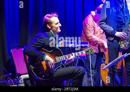 Harry Diplock, Fraser Smith Quartet, New Generation Jazz Festival Roadshow, Ropetackle Arts Centre, Shoreham by Sea, 8 février 2023. Banque D'Images