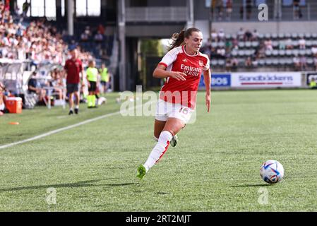 Arsenaux no 16 Noelle Maritz lors du match final du samedi entre Arsenal WFC et Paris FC en Ligue des champions féminine de l'UEFA, ronde 1 du parcours de la Ligue, à Linköping Arena, Linköping, Suède. Banque D'Images