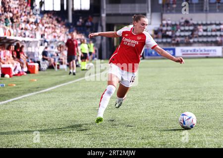 Arsenaux no 16 Noelle Maritz lors du match final du samedi entre Arsenal WFC et Paris FC en Ligue des champions féminine de l'UEFA, ronde 1 du parcours de la Ligue, à Linköping Arena, Linköping, Suède. Banque D'Images