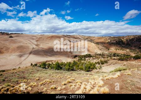 Le site touristique populaire de Werribee gorge. Il s'agit de la piste du centenaire qui monte au sommet de la réserve de l'île James Whyte Banque D'Images