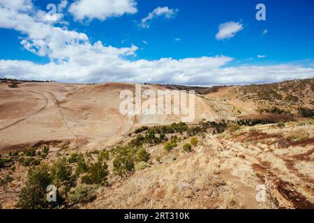 Le site touristique populaire de Werribee gorge. Il s'agit de la piste du centenaire qui monte au sommet de la réserve de l'île James Whyte Banque D'Images