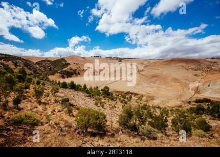 Le site touristique populaire de Werribee gorge. Il s'agit de la piste du centenaire qui monte au sommet de la réserve de l'île James Whyte Banque D'Images