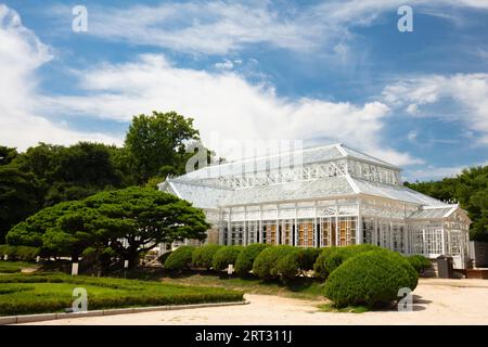 La belle serre ornée de Palais Changgyeonggung par un beau jour d'automne à Séoul, Corée du Sud Banque D'Images