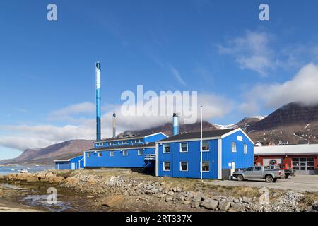 Ilulissat, Groenland, 6 juillet 2018 : vue extérieure de la centrale Banque D'Images