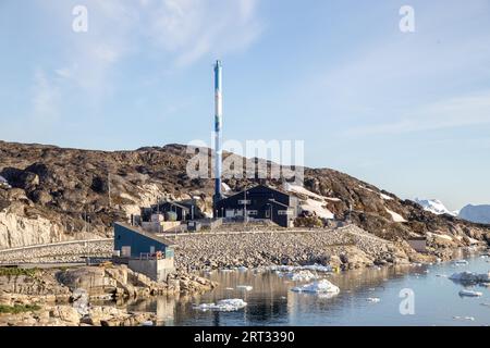 Ilulissat, Groenland, 1 juillet 2018 : vue extérieure de la centrale Banque D'Images