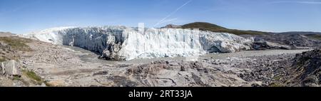 Kangerlussuaq, Groenland, 13 juillet 2018 : vue panoramique du glacier Russell Banque D'Images