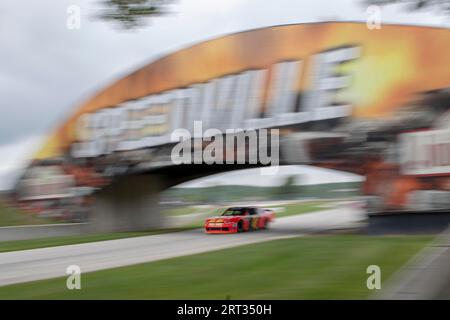 25 août 2018, Elkhart Lake, WI, États-Unis : Justin Allgaier (7) court sur le terrain pour la 9e édition annuelle de Johnsonville 180 à Road America à Elkhart Banque D'Images