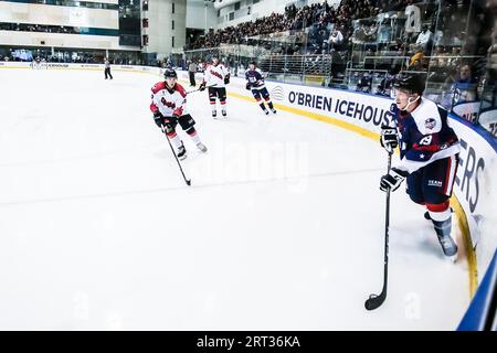 MELBOURNE, AUSTRALIE, JUIN 21 : Johnny Austin des États-Unis dans la Classique de hockey sur glace 2019 à Melbourne, Australie Banque D'Images