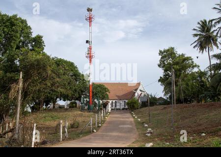 Negombo, Sri Lanka, 24 juillet 2018 : vue extérieure de l'église St Stephen Banque D'Images