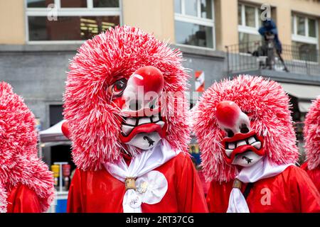 Bâle, Suisse, 11 mars 2019 : participants au Carnaval de Bâle. Le Carnaval de Bâle est le plus grand carnaval de Suisse Banque D'Images