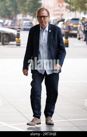 L'acteur Timothy Spall arrive à la BBC avant l'émission politique dimanche avec Laura Kuenssberg. Photo prise le 3 septembre 2023. © Belinda jiao jiao.bili Banque D'Images