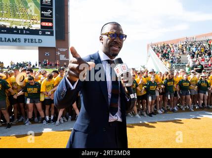 Waco, Texas, États-Unis. 9 septembre 2023. Robert Griffin III avant le match de football de la NCAA entre les Utes de l'Utah et les Baylor Bears au McLane Stadium de Waco, Texas. Matthew Lynch/CSM/Alamy Live News Banque D'Images