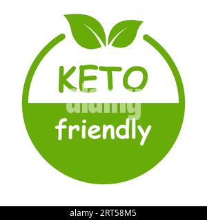 keto friendly diète saine étiquette vecteur d'icône pour la conception graphique, logo, site web, médias sociaux, application mobile, Illustration de l'interface utilisateur Illustration de Vecteur