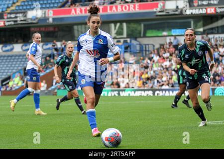 Blacburn, Royaume-Uni. 10 septembre 2023. Blackburn, Angleterre, 10 septembre 2023 ; Jemima Dahou (42 Blackburn Rovers) chasse le ballon lors du match contre Sheffield United à Ewood Park, Blackburn, Angleterre le 10 septembre 2023 (Sean Chandler/SPP) crédit : SPP Sport Press photo. /Alamy Live News Banque D'Images