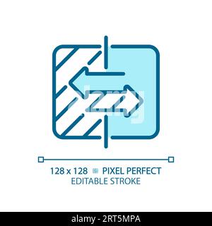 Icône de choix bleu de ligne mince personnalisable 2D. Illustration de Vecteur