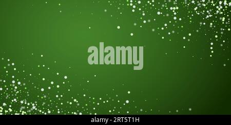 Fond de noël superposé pour les chutes de neige. Flocons de neige subtils et étoiles sur fond vert de noël. Couche de neige festive. Grand vecteur illust Illustration de Vecteur