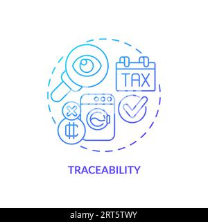 Concept d'icône de ligne de traçabilité 2D. Illustration de Vecteur