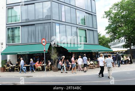 Le vibrant Mojoe Kitchen & Bar sur Gothersgade, Copenhague, Danemark. Banque D'Images