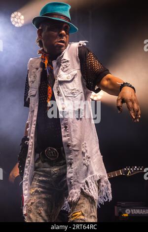 Londres, Royaume-Uni. 9 septembre 2023. Jeffrey Daniel de Shalamar se produit au Camden Music Festival après l'intronisation de Shalamar au Music Walk of Fame. Le groupe AMÉRICAIN de R&B, soul et funk Shalamar a vendu plus de 25 millions de disques dans le monde entier et est crédité d'avoir apporté le body-popping et le moonwalk au Royaume-Uni. Crédit : Mark Kerrison/Alamy Live News Banque D'Images